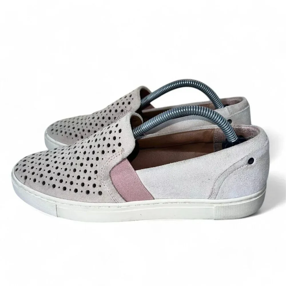Frye & Co Peggy Perf Slip-on Suede Sneakers Pink‎ 79251-BUS Women's 7